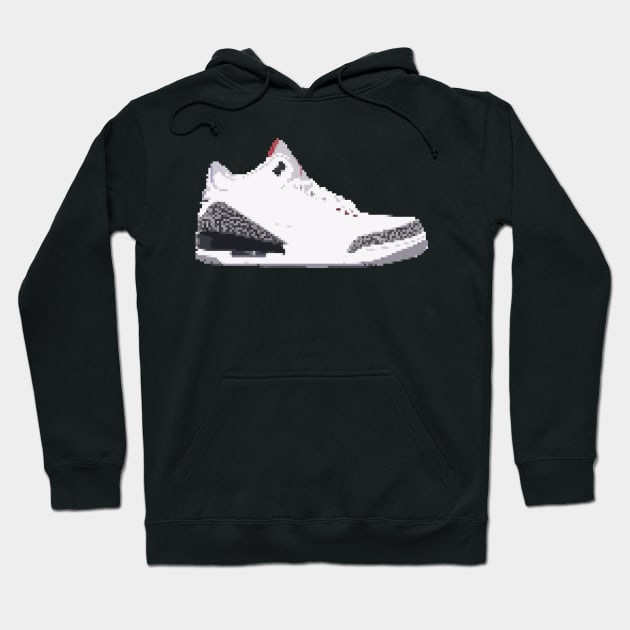 AIR JORDAN III RETRO PIXELATED ART SHOE COLLECTION Hoodie by Buff Geeks Art